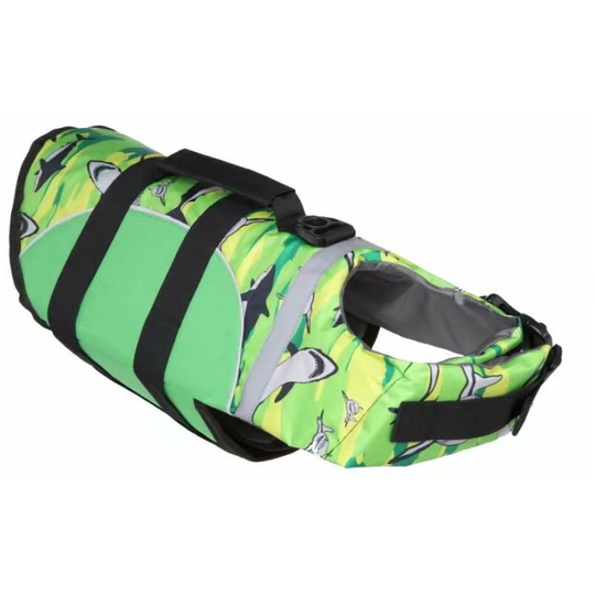 Pet Bath Jersey Pet Rescue Vest Mermaid Reflective Swimsuit Whale Dog Swimsuit, (JSY06 Green) m