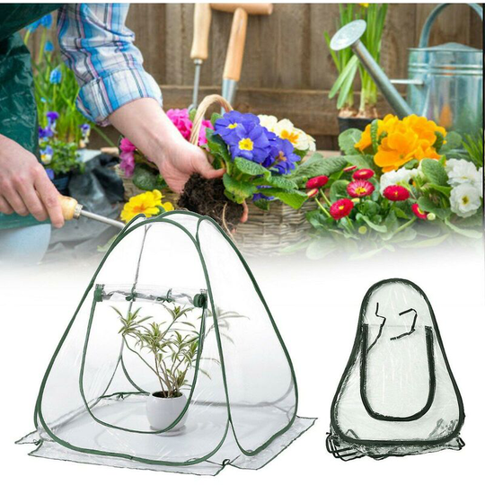 Joorrt - pvc Folding Warm Garden Mini Greenhouse Plants Cover Waterproof Plants Protector 31.20x27.30 inch