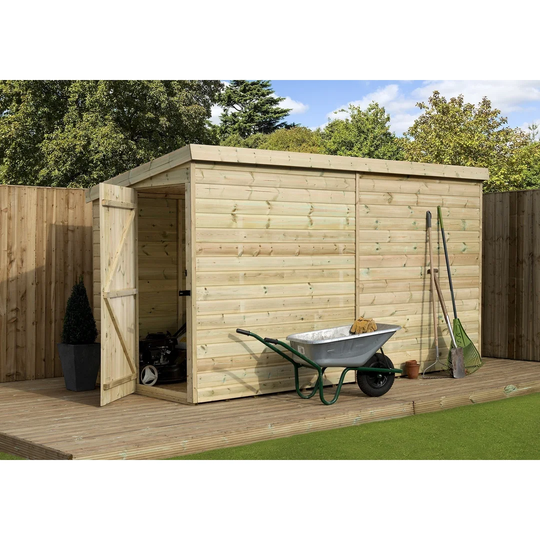 7 Ft. W x 14 Ft. D Shiplap Pent Wooden Shed