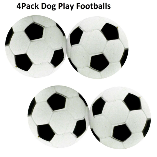 (4Pk Footballs Set) SRV Hub®️ Dogs,Puppy Indoor/Outdoor Play Toys Sets