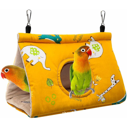 Osqi - Parrot Hammock Bird Nest Warm Soft Plush Hammock Hanging Cage Tent for Parakeet Cockatiel Amazons Cockatoo Canary Cage Toy m