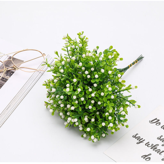Betterlifegb - Simulation Gypsophila Granules Milanese Artificial Flowers Plastic Living Room Room Decoration Green Plants Flowers Decorative Pot