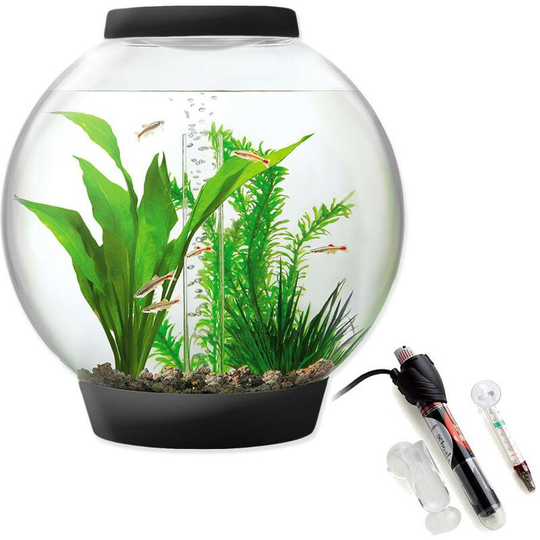 Biorb - Baby 15L Aquarium in Black with mcr led Lighting and Heater Pack