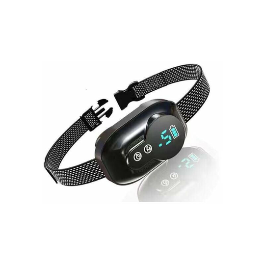 Bearsu - Rechargeable Dog Anti Bark Collar - 3 Modes Electric Shock/Vibration/Sound Automatic Harmless Training Aid - Adjustable for Small, IP67