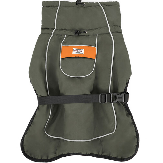 Asupermall - Dog Warm Coat Waterproof Dog Winter Warming Jacket Reflective Safe Dog Vest Reflective Winter Dog Coat for Outdoor Activities,Dark