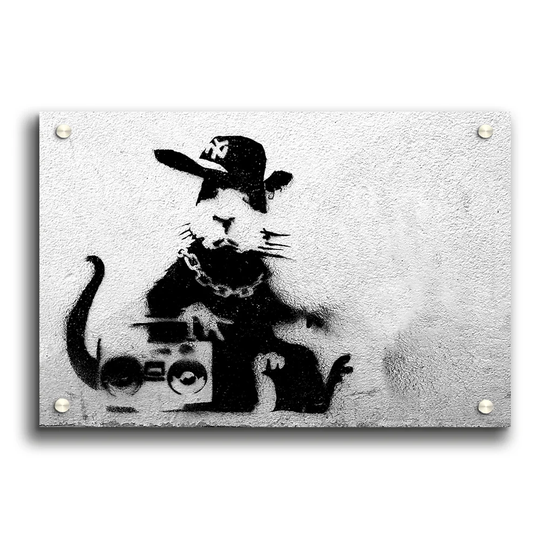 Rap Rat by Banksy - Unframed Graphic Art Print on Acrylic