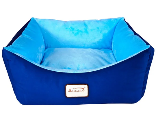 Israel Cat Bed in Navy & Sky Blue