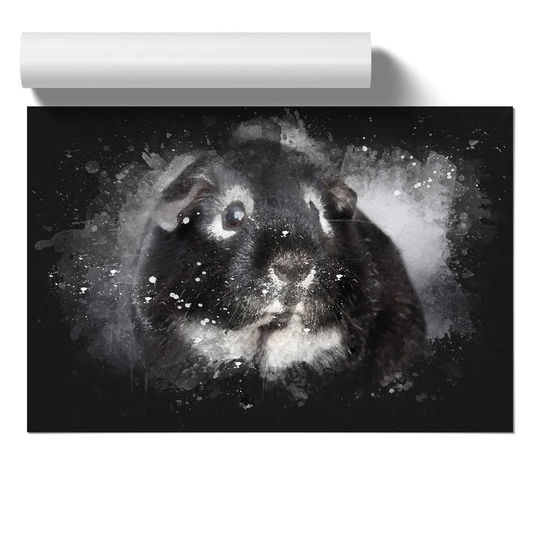 Guinea Pig Paint Splash - Unframed Graphic Art
