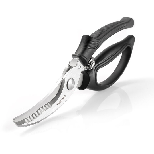 Kitchen scissors with safety lock and hanging hole for cutting poultry, bones, meat - Muff