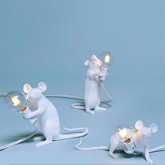 Muff - 3pcs Table Lamp Nordic Creative Resin Table Lamp Home Room Decoration Gift Night Light (White, Without Light Source)