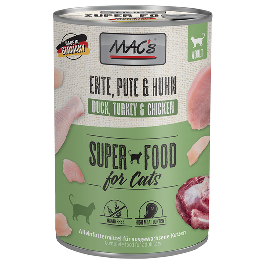 MAC's Cat 6 x 400g - Duck, Turkey & Chicken