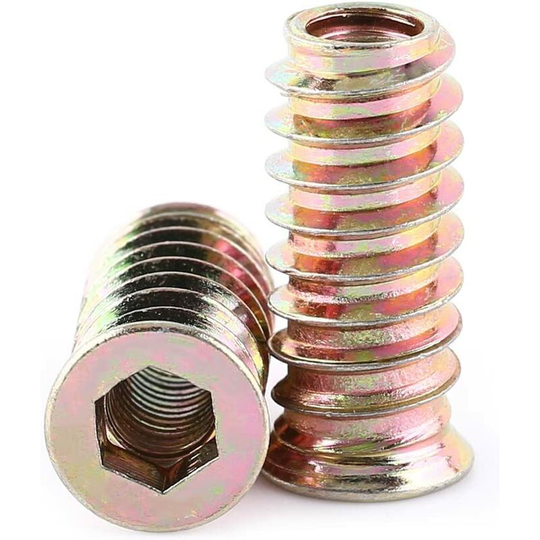 Pack of 20 pieces M6 / M8 / M10 hexagon nut with zinc alloy thread, zinc alloy insert nut assortment (M10 * 25 mm)