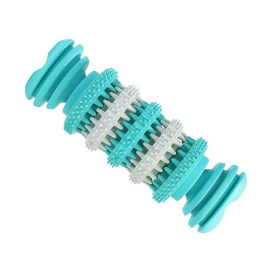 Dog Bone Shaped Chew Toy, Bone Shaped Dog Toy for Cleaning Teeth, Dog Food Feeder Bite-resistant Soft Durable Rubber