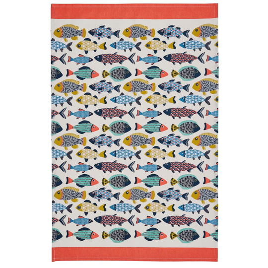 Ulster Weavers Cotton Tea Towel - Aquarium (100% Cotton, Blue)