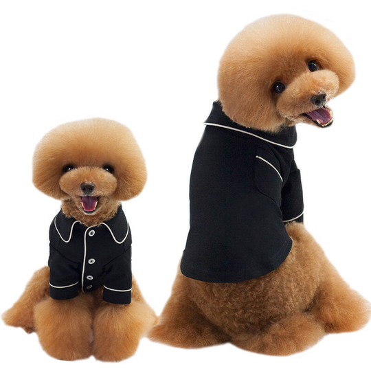 Spring and summer pet pajamas loungewear dog clothing four-season thin section Teddy dog pajamas shirt m (chest 42', neck 28' back length 26,