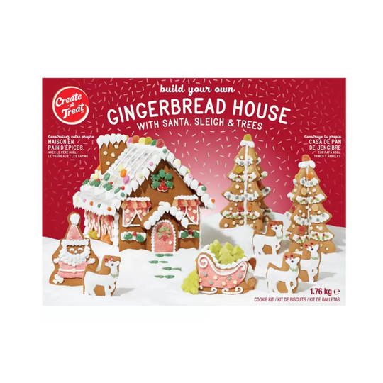 Decorate Christmas Gingerbread House, Santa, Sleigh & Tree - No Baking