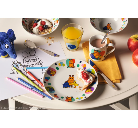 Children's Mouse, Elephant, Duck 4 Piece 18/10 Stainless Steel Cutlery Set Service for 1