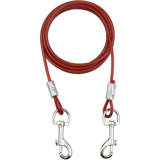 Dog attachment cable up to 80 kg, 3 meters (red), pet pet for small, medium or large dogs