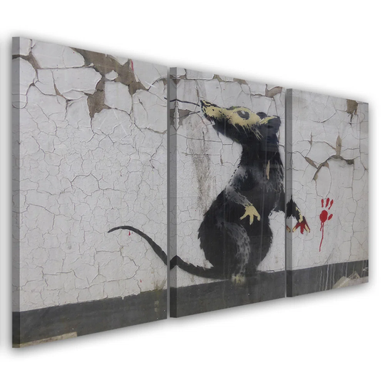 Canvas Print Banksy Street Art Rat