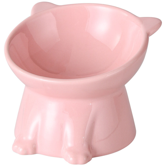 Ceramic Bowl for Cats, Pink