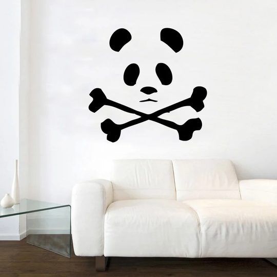 Banksy Panda Skull & Bones Decal Wall Sticker