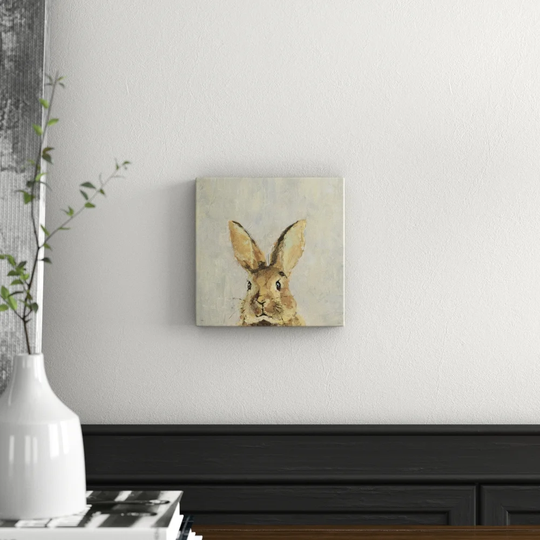 What up Rabbit II by Julia Posokhova - Wrapped Canvas Painting Print