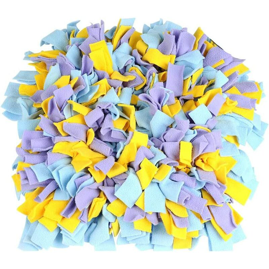 Dog Snuffle Mat 45 x 45 cm Game Snuffle Mat for Dog Cat Multicolored Foldable Dog Cat Snuffle Mat for Foraging, Exercise, Relaxation