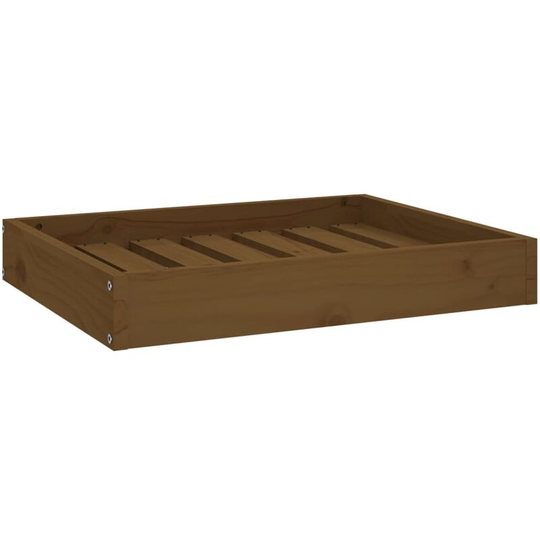 Dog Bed Honey Brown 61.5x49x9 cm Solid Wood Pine Vidaxl Brown