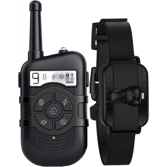 Heguyey - Dog Shock Collar with Remote Control, IPX7 Waterproof Dog Training Collar with Beeper