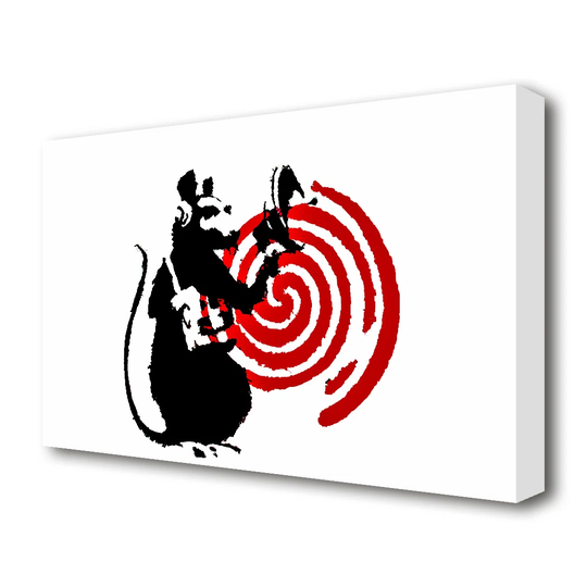 Radar Rat by Banksy - Wrapped Canvas Graphic Art Print