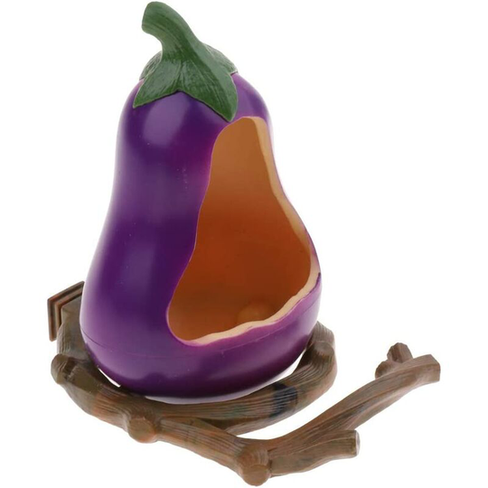 Automatic Bird Feeder Parakeet Food Bowl Parrot Accessory - Eggplant
