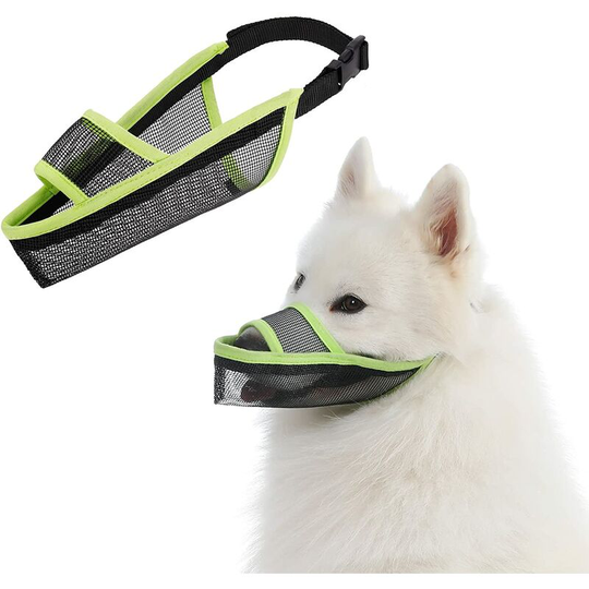 Hiasdfls - Dog Muzzle with Adjustable Buckle Breathable for Dogs, Stick Out Tongue Drinkable Pet Muzzle for Anti-Biting Anti-Barking(L)--L Code-Green