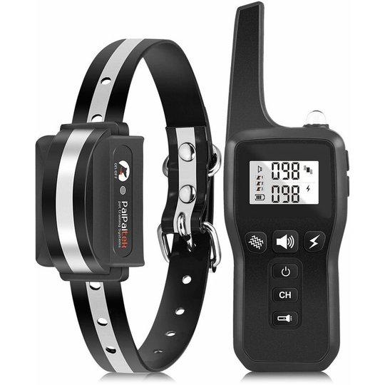 Perle Rare - Dog Training Collar, Electronic and Rechargeable Anti-Bark Collar, Adjustable and IP67 Waterproof Training with 3 Sound Vibration Modes
