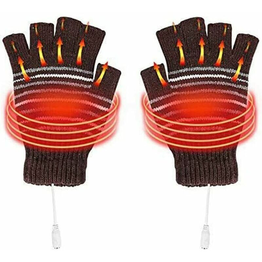 USB Heated Gloves, 1 Pair Electric Heated Gloves Rechargeable Gloves Women Men Warmer Winter Heated Gloves