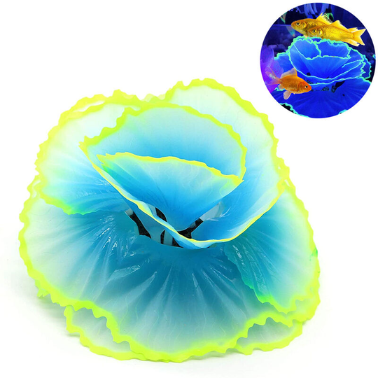 Devenirriche - Aquarium Coral Ornament Glowing Effect Coral Decor Resin Fish Tank Plants Decoration for Aquarium Landscape, blue