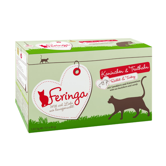 Feringa Pouches Saver Pack 24 x 85g - Rabbit & Turkey with Sea Buckthorn