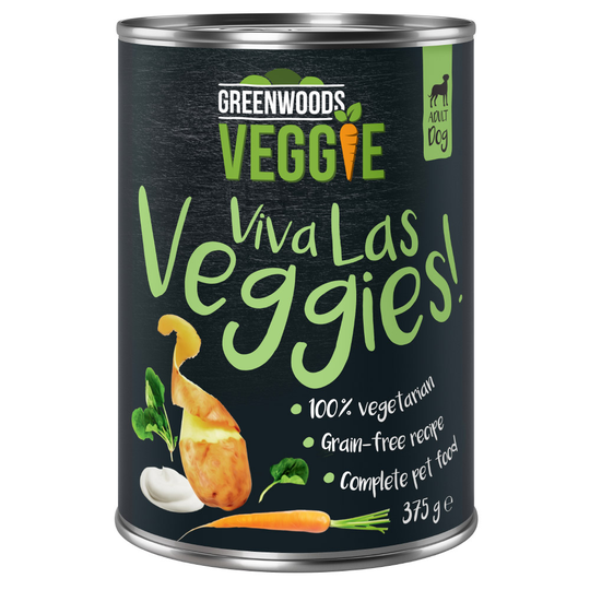 6 x 375 g Greenwoods Veggie Wet Dog Food - Special Price!* Greenwoods Veggie With yoghurt, potatoes, carrots and spinach