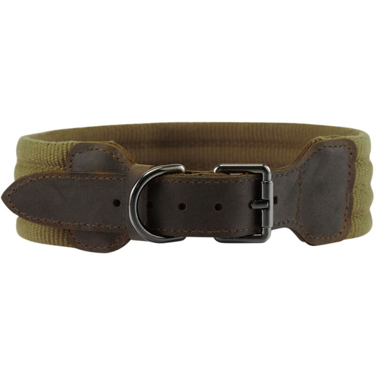 Dog Collar Heavy Duty Webbing Adjustable Buckle Collars for Medium Large Dogs Army Green, Medium - Medium