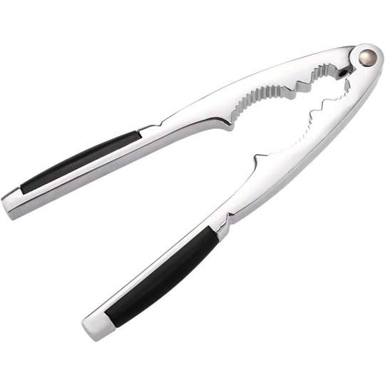 1Pcs Heavy Duty Walnut Opener Metal Walnut Cracker Tool Walnut Tongs with Rubber Handles for Walnuts Pecans Hazelnuts Almonds Brazil Nuts Or Other