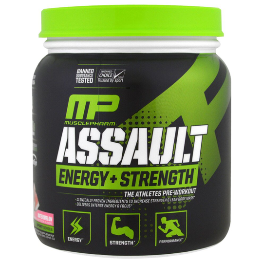 MusclePharm, Assault Energy + Strength, Pre-Workout, Watermelon, 0.76 lbs (345 g)