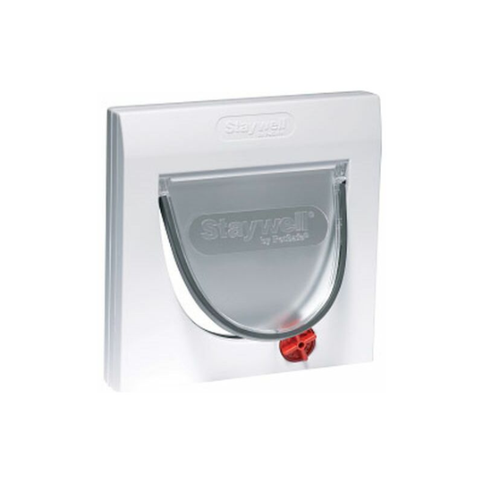 Manual 4 Way Locking Classic Cat Flap White with out Tunnel - 919EF - Petsafe