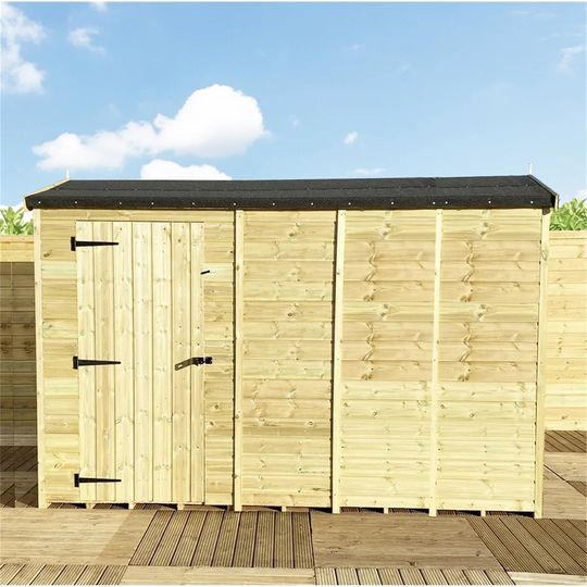 Wikhard 10 ft. W x 4 ft. D Solid Wood Garden Shed