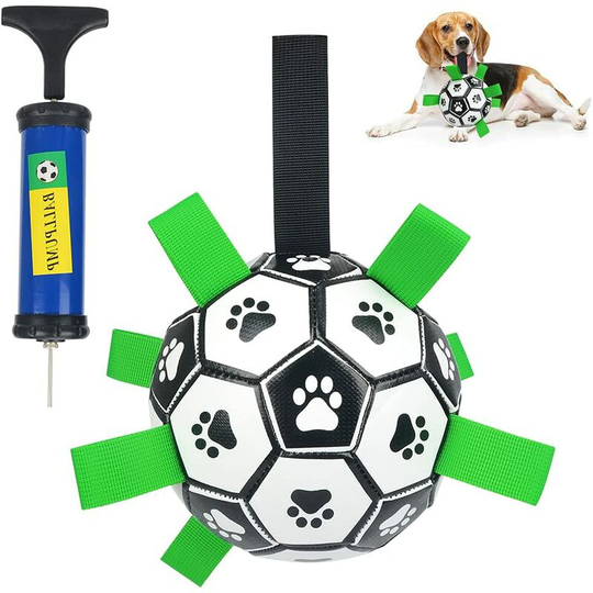 Dksfjkl - Dog Toy Ball Dog Toys Dog Soccer Ball with Grip Tabs Interactive Dog Toy with Ball Pump and Needle Dog Water Toy