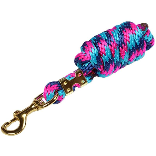 Topaz Horse Lead Rope (1.8m) (Pink/Turquoise/Navy) - Pink/Turquoise/Navy - Shires