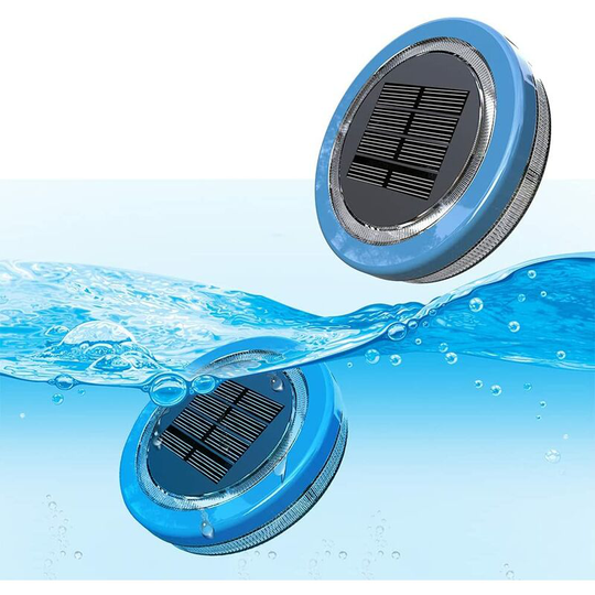Gift - 2 Solar led Light Submersible Lighting IP68 Underwater Lights Multi-color Bath Lights Waterproof swimming pool light with light sensor for