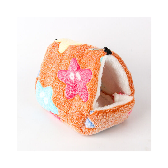 Litzee - Small Animal Bed - Multifunctional, warm, plush portable sleeping bag with removable mat, hamster bed, guinea pig bed, chinchilla bed,