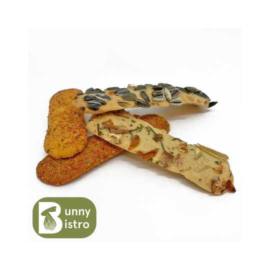 Bunny Bistro Mixed Biscuit Bars 8pk, Rabbit, Guinea Pig Nibble Treat, Veg Treat