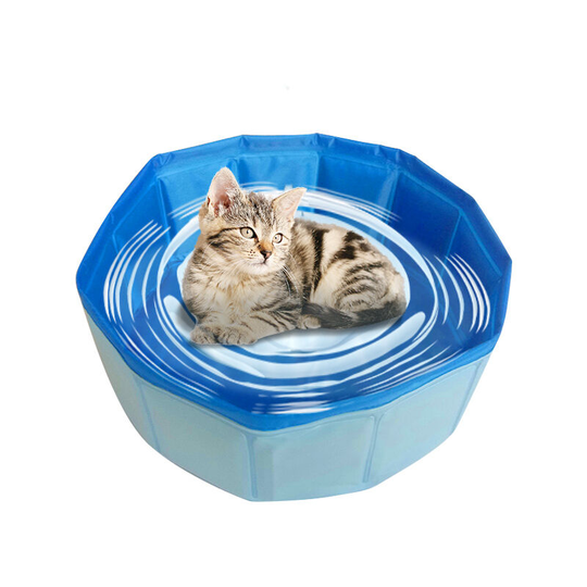 Foldable Pet Bath Pool Collapsible Hamster Rabbit Baby Cat Pool Pet Bathing Tub Pool for Small Newborn Baby Pets, blue-30X10cm - blue-30X10cm