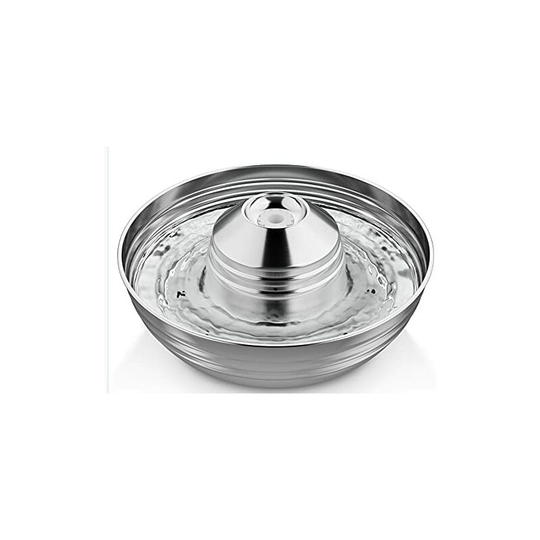 Perle Rare - Stainless Steel Water Dispenser, 2 Liter Cat Water Dispenser, 4-Layer Filtration System, Quiet Pump, Automatic Water Dispenser for Cats