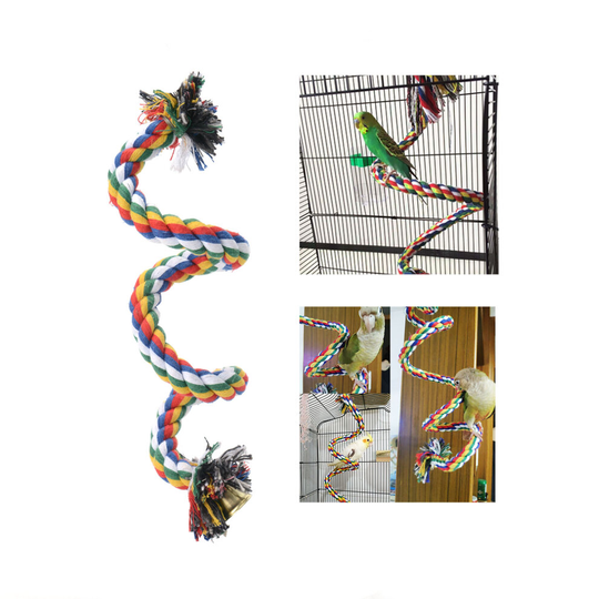 Parrot Swing Chew Toy Rope Bite Toys For Bird Budgies Parakeet Rope